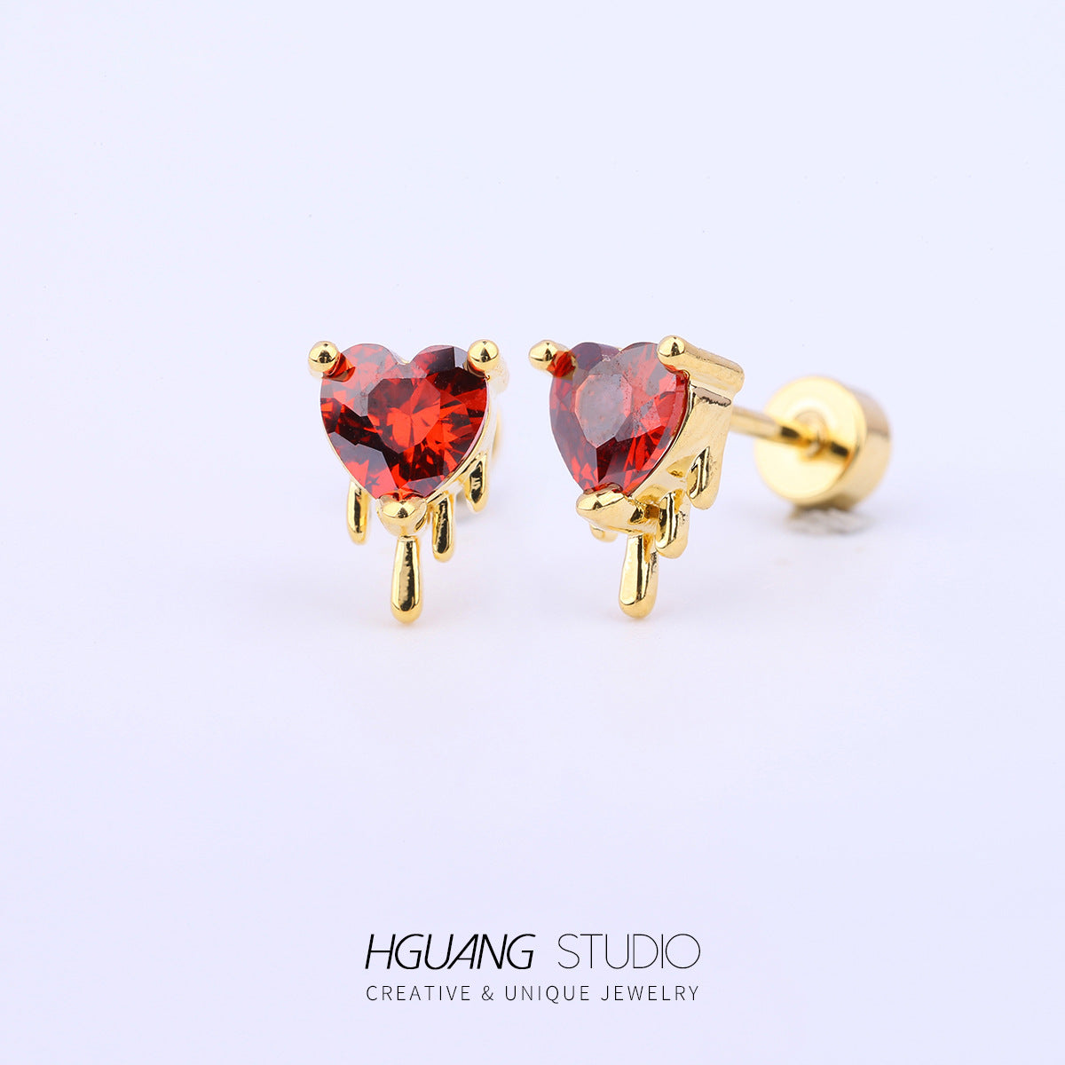Titanium Steel Gold Plated Ear Bone Earrings
