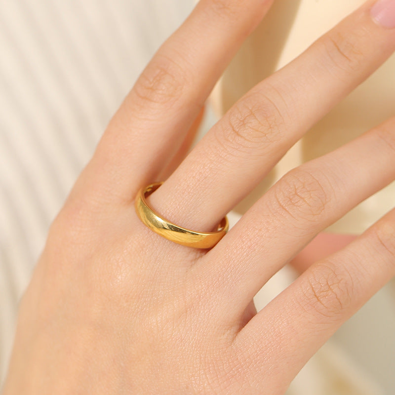 Women's Stainless Steel Korean Fashion Simple Titanium Rings