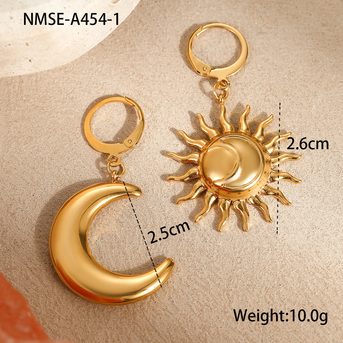 Stainless Steel Fun Gold-plated Titanium Niche Design Jewelry Set