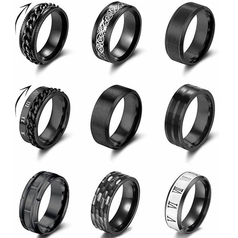 Women's & Men's Stainless Steel For Decompression Anxiety Relief Rings