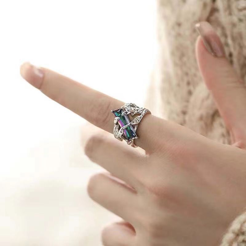 Liquid Thorn Open Ruby High-grade Index Finger Sweet Cool Rings