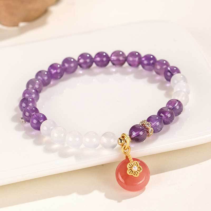 Pearl Amethyst Series Beaded Female Niche High Sense Bracelets