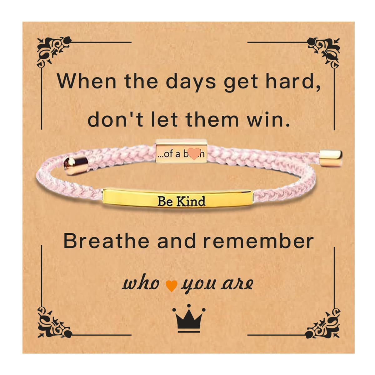 Stainless Steel Elbow Lettering Hand-woven Color Bracelets