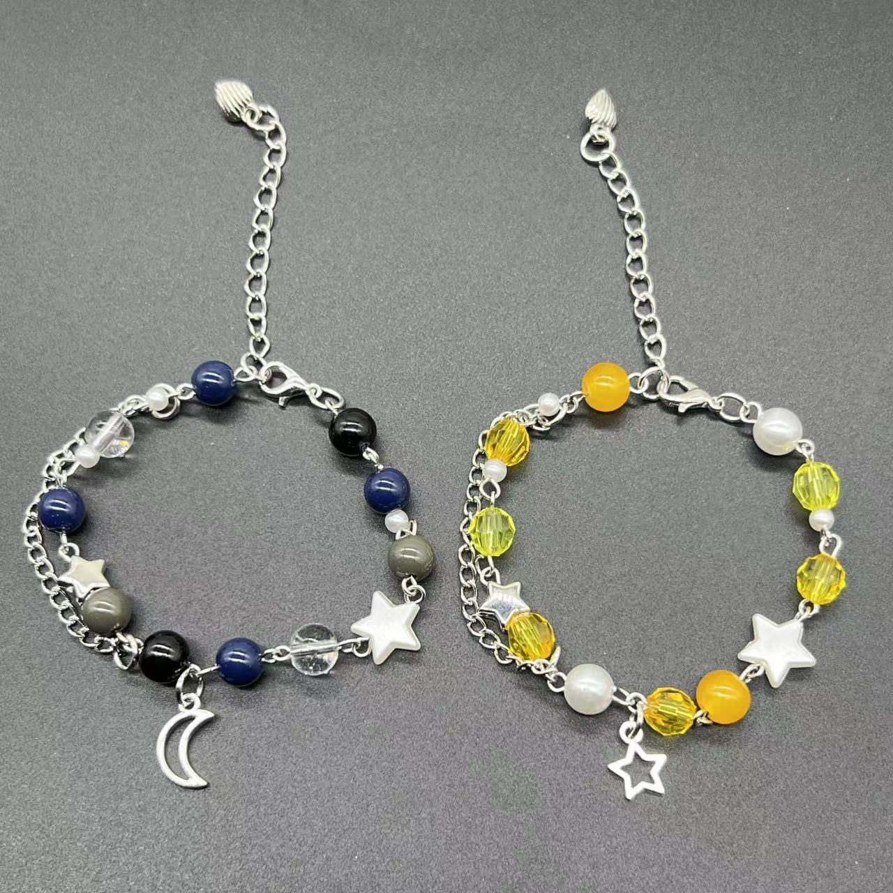White Dice Hip Hop Butterfly Five-pointed Bracelets