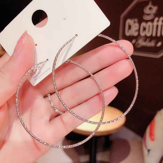 Women's Needle Exaggerated Big Circle Slimming Simple Earrings