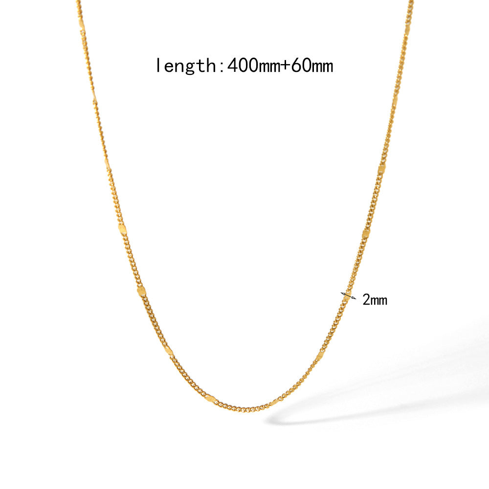 Gold Plating Chain Accessories Stainless Steel Snake Bones Necklaces