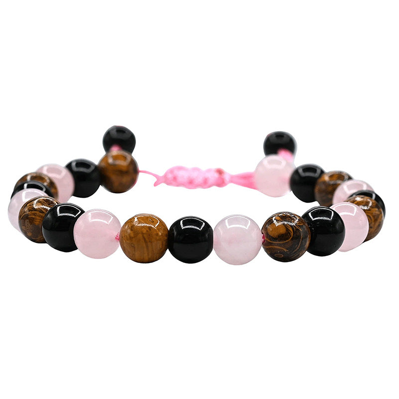 Stone Fluorite Hematite Tiger Eye Rose Bracelets