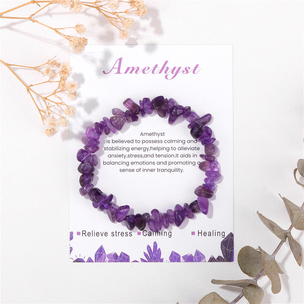 Gravel Beads Stone Vintage Business Cardboard Bracelets