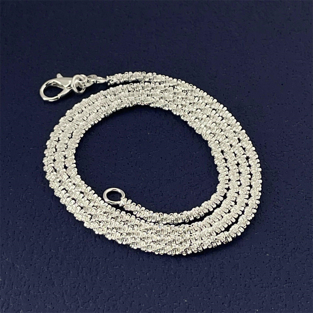 Popular Glamorous Ornament Sier Plated Sparkling Necklaces