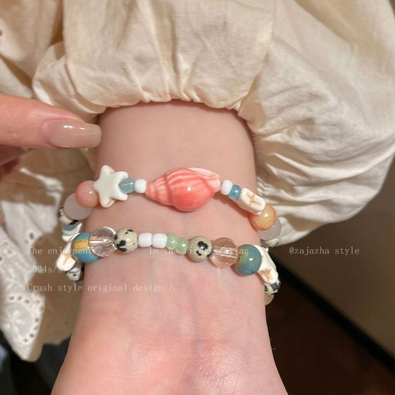 Style Conch Ceramic Beaded Female Niche Exquisite Bracelets