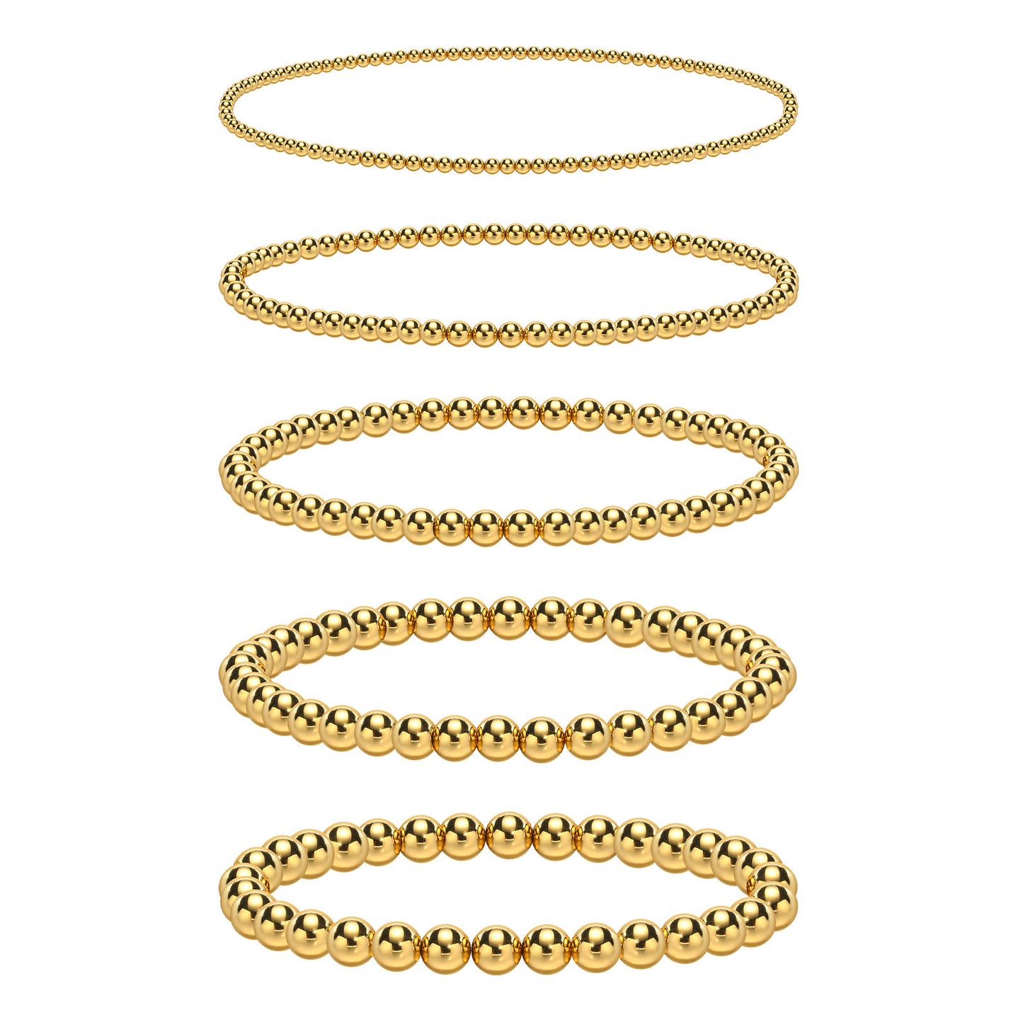 Women's Glossy Ball Beaded Golden Personality Fashion Bracelets