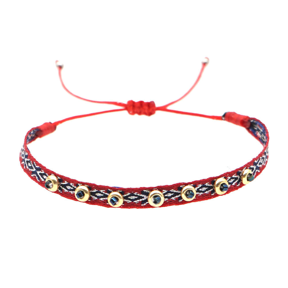 South American Hand-woven Twin Female Columbia Ethnic Style Webbing Bracelets