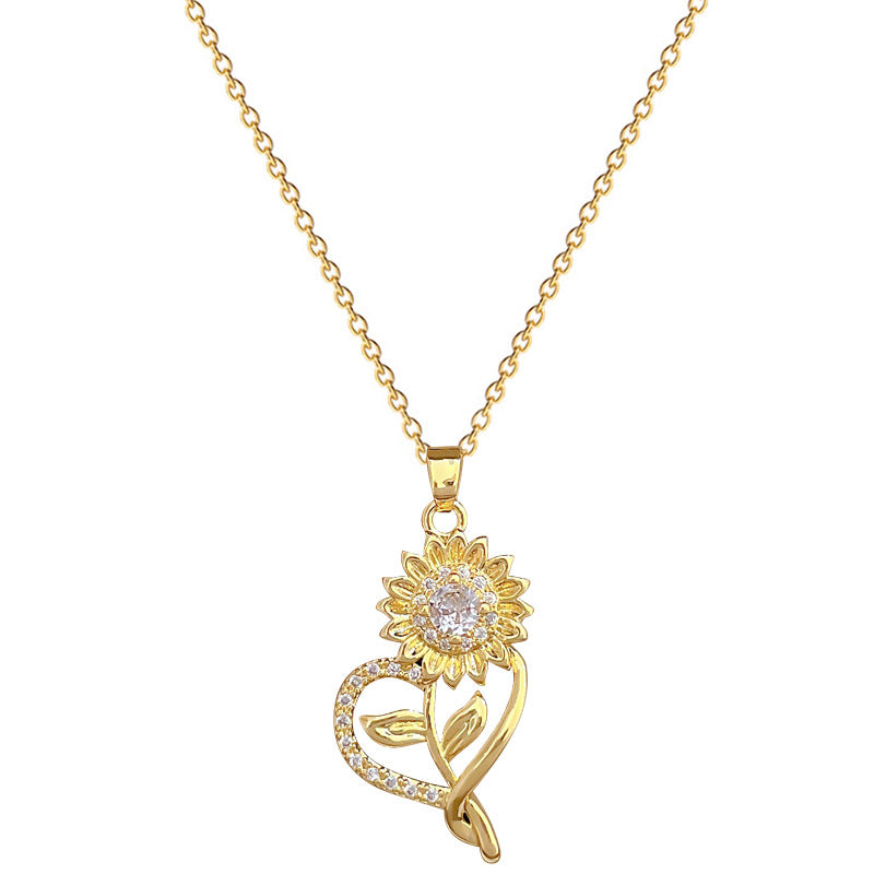 Suite Light Luxury Full Diamond Hollow Necklaces