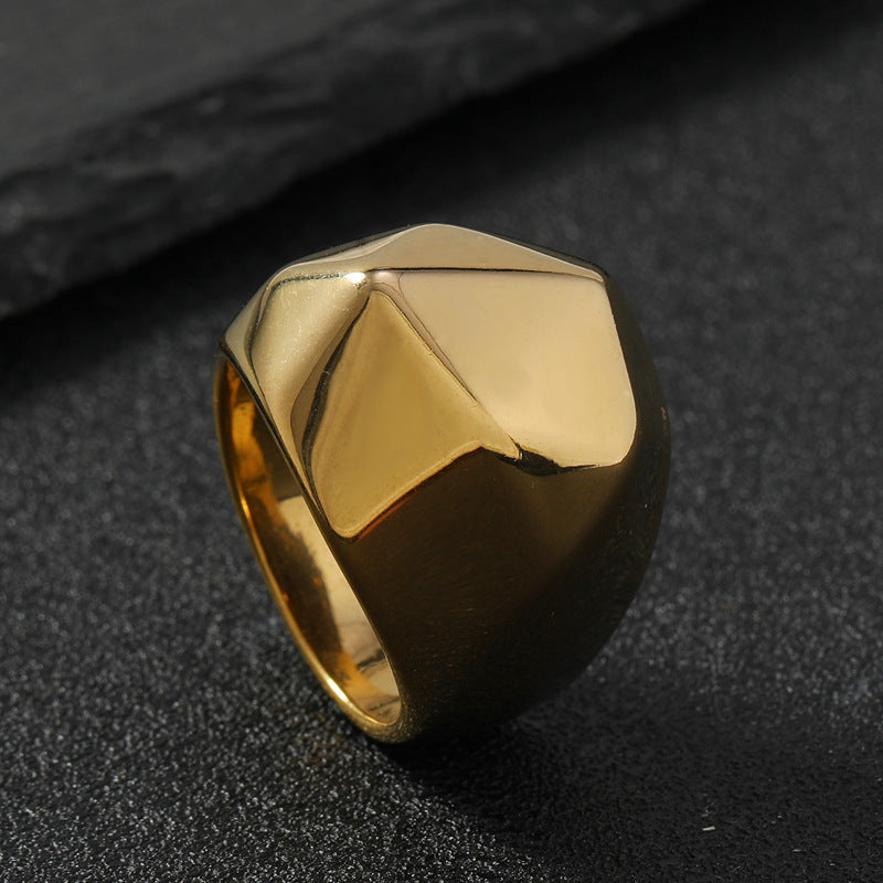 Men's Titanium Steel Ornament Simple Personality Cutting Rings