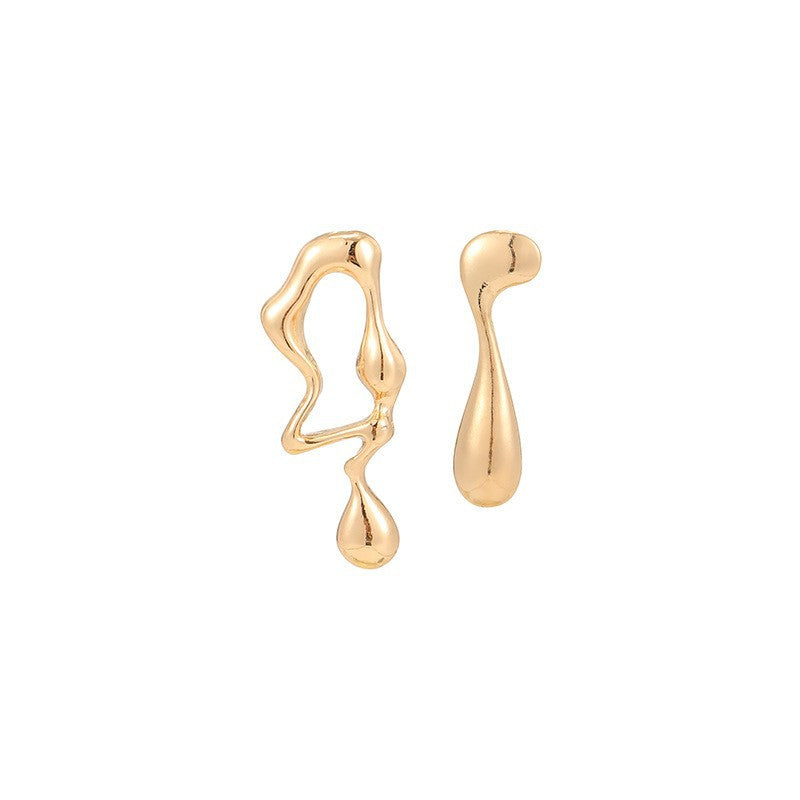 Irregular Line Water Drop Small Jewelry Earrings