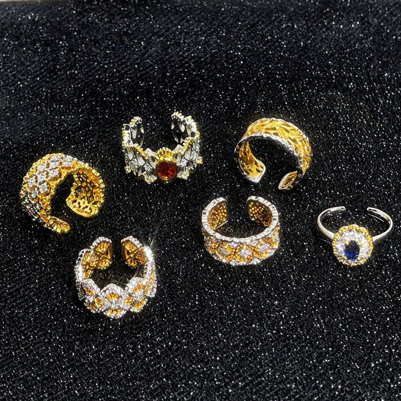 Women's Niche Palace Style Open Light Luxury Rings