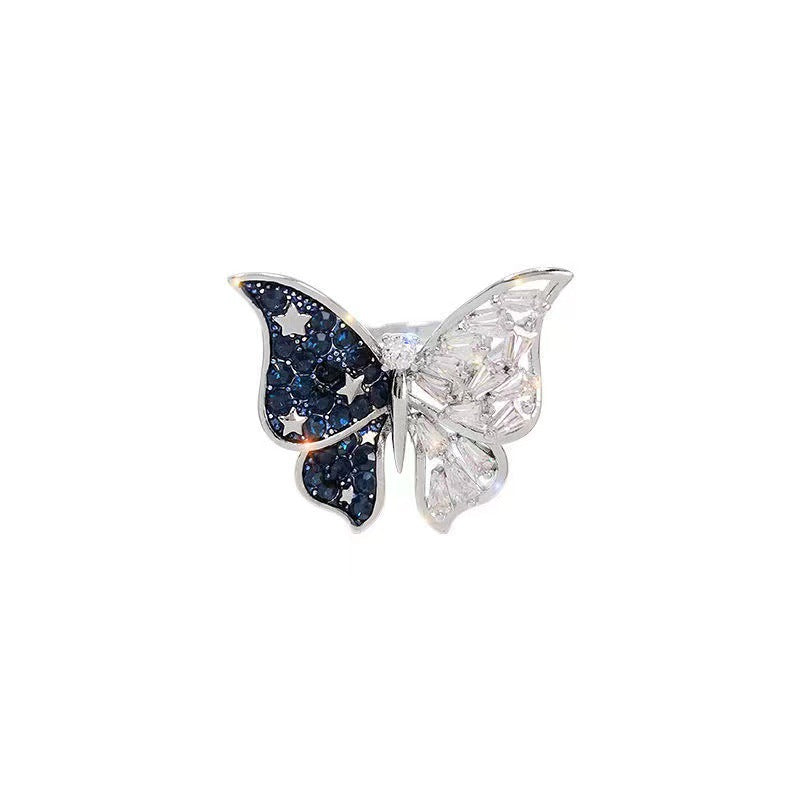 Butterfly Open-end Adjustable Female Fashion Light Rings