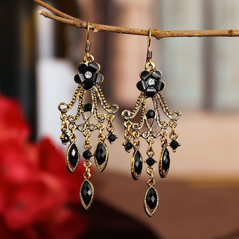 Ethnic Style Your Colorful Vintage Flower Earrings