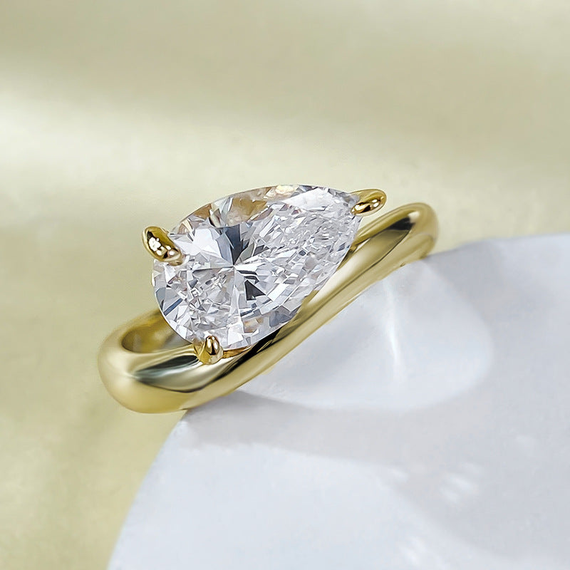 Jewelry Water Drop Diamond Fashion Basic Rings