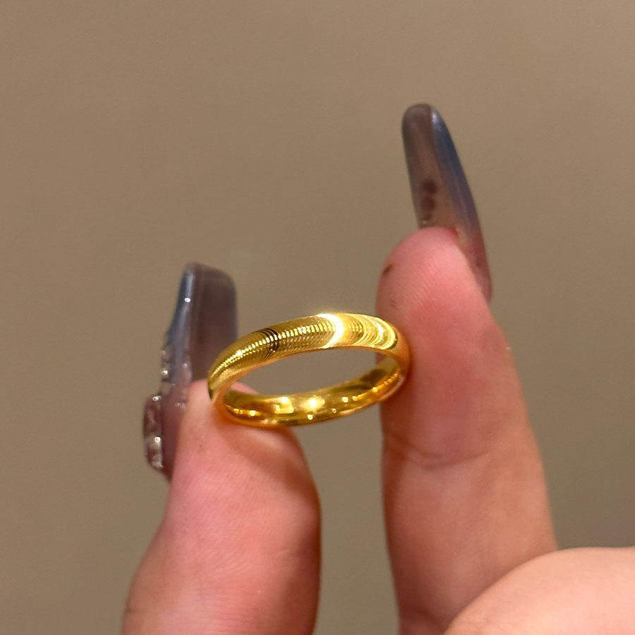 Simple Corrugated Affordable Luxury Fashion Solid Rings