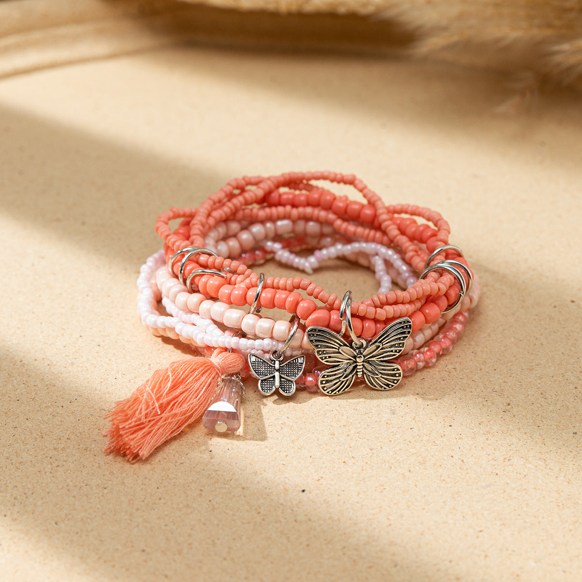 Style Bohemian Bead Design Sense Niche Contrast Bracelets