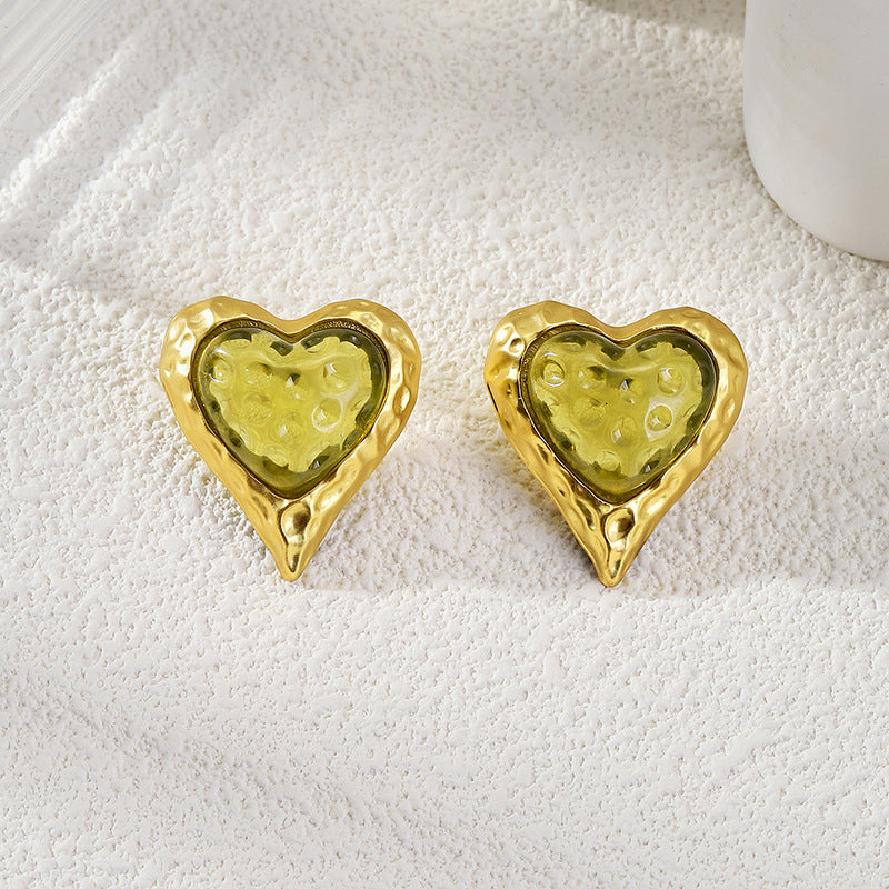 Style Vintage Court Dripping Oil Flower Earrings