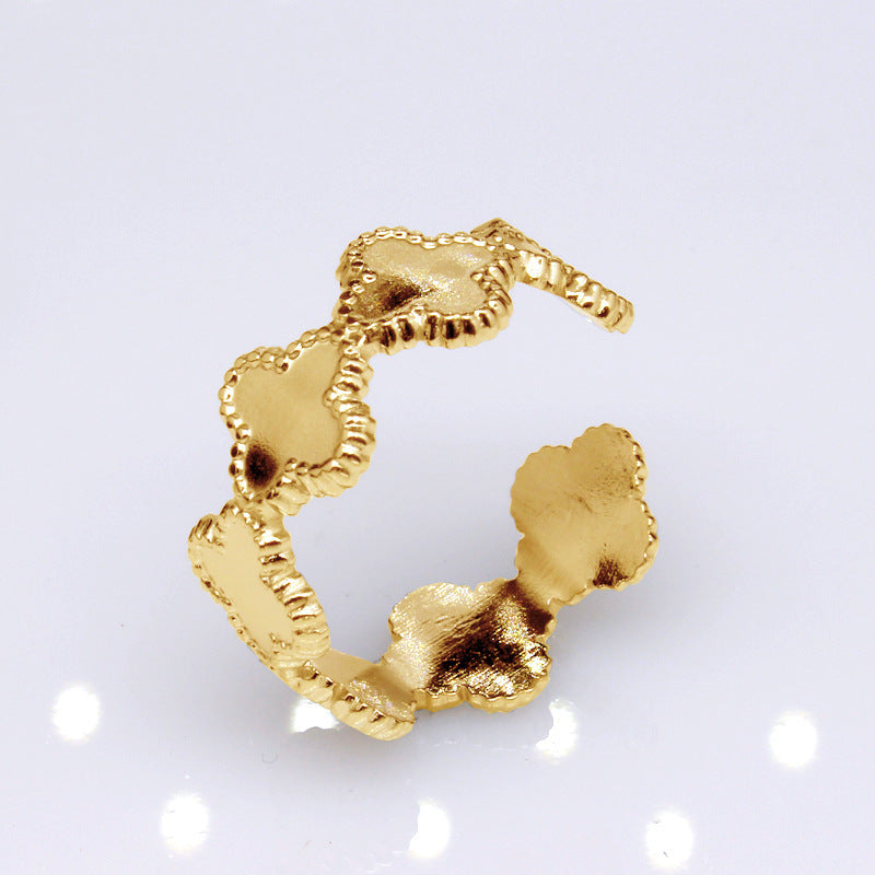 Women's & Men's Open Stainless Steel Type Adjustable Geometric Rings