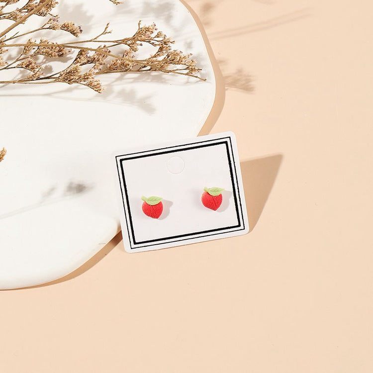 Ornament Longevity Peach Small Adult Female Earrings
