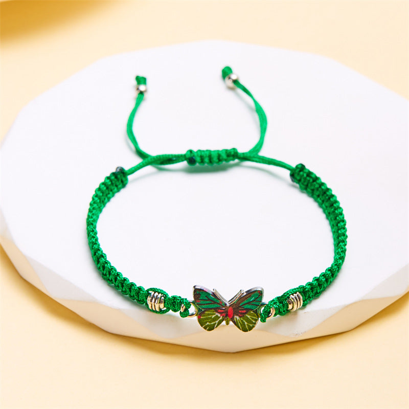 Butterfly Flower Female Girlfriend Gifts Hand-woven Bracelets