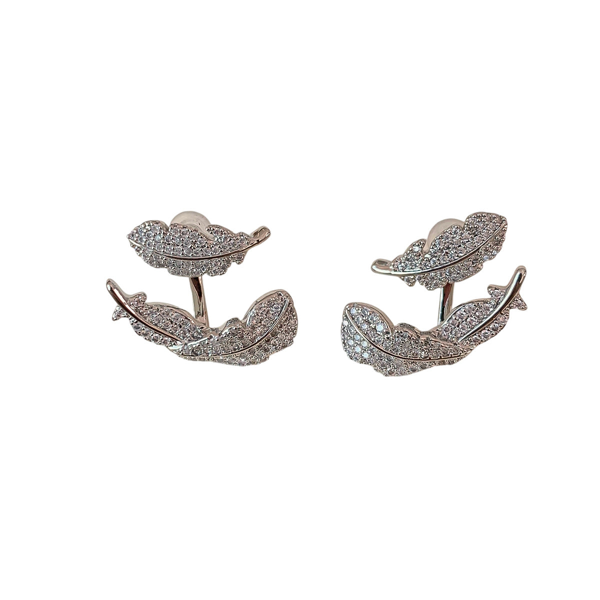Women's Luxury Full Diamond Suspension Feather High-grade Entry Rings