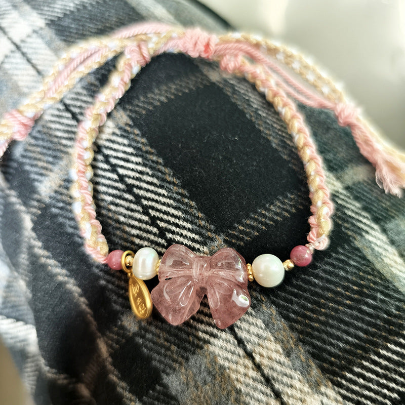 Fairy Sweet Gentle Natural Pink Crystal Bracelets