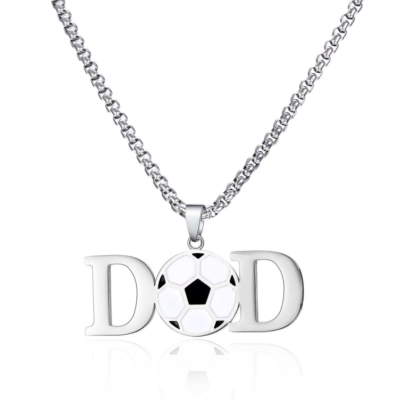 Women's & Men's Creative Baseball Letter Stainless Steel Hip Hop Necklaces