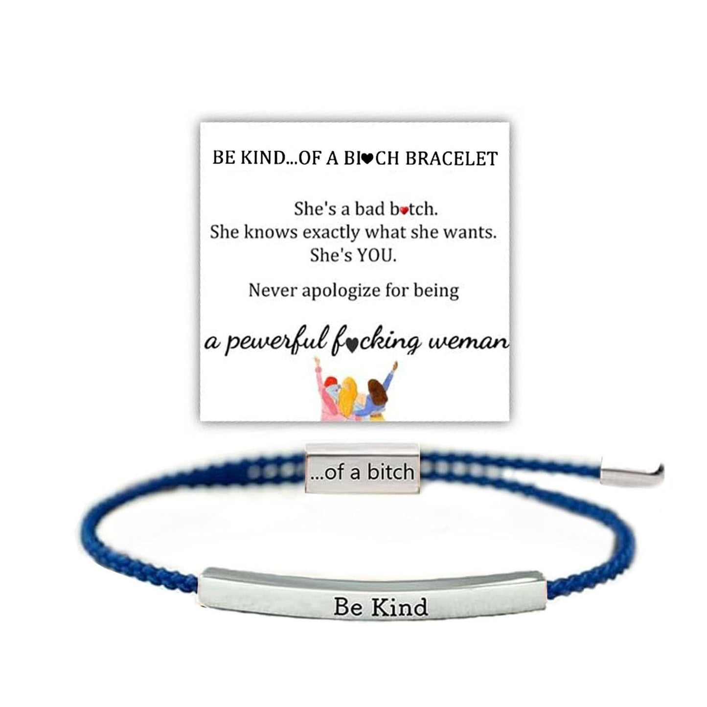 Stainless Steel Elbow Lettering Hand-woven Color Bracelets