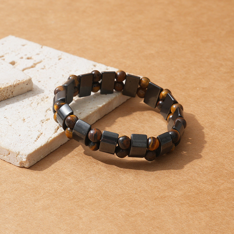 Haematite Magnet Ethnic Style Half Moon Bracelets