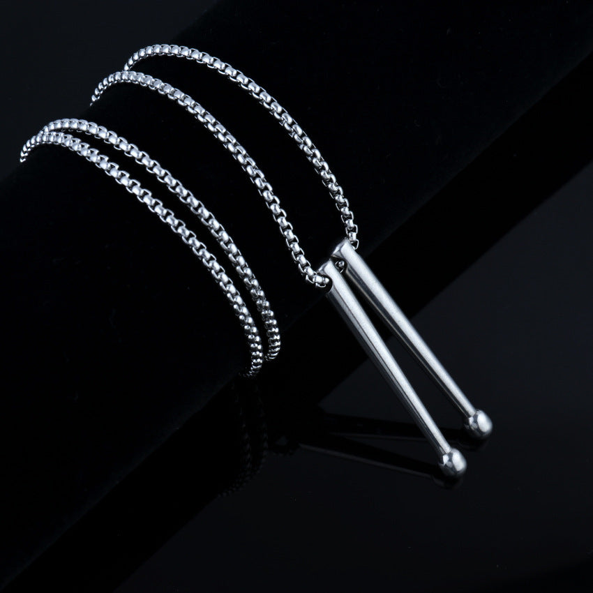 Men's Die-casting Pattern Six-pointed Star Trendy Cool Rock Necklaces