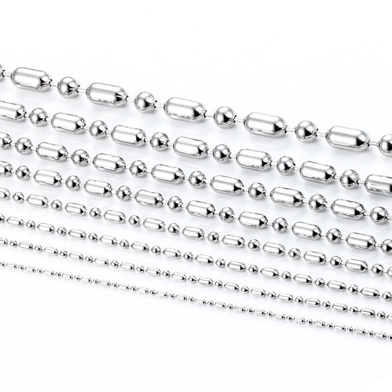 Man's Stainless Steel Titanium Bamboo Female Chain Necklaces