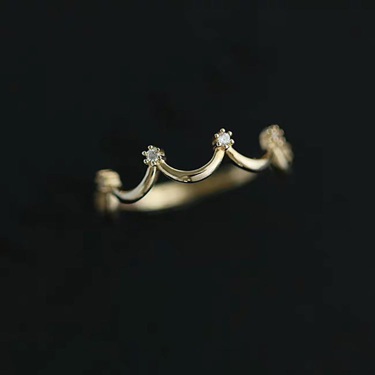 Women's Sier Korean Simple Opening Affordable Luxury Rings
