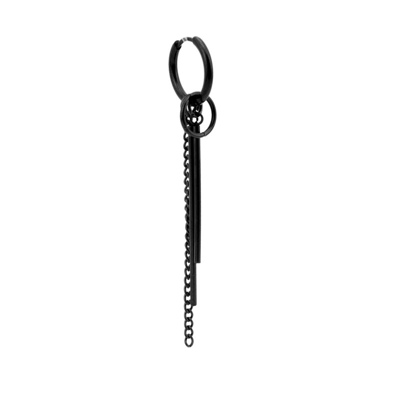 Men's Punk Titanium Steel Unisex Style No Earrings