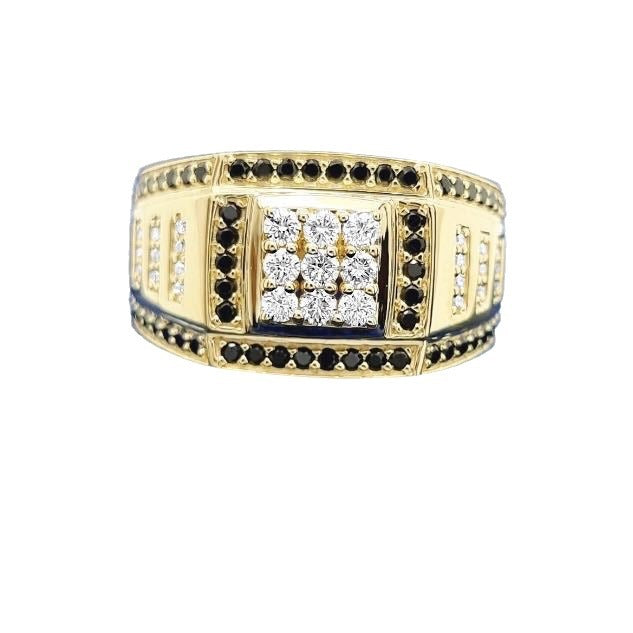 Men's Golden Domineering Hip Hop Full Diamond Rings