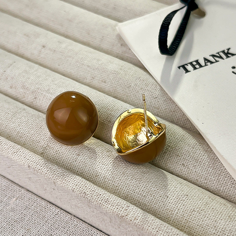 Style Vintage Court Dripping Oil Flower Earrings