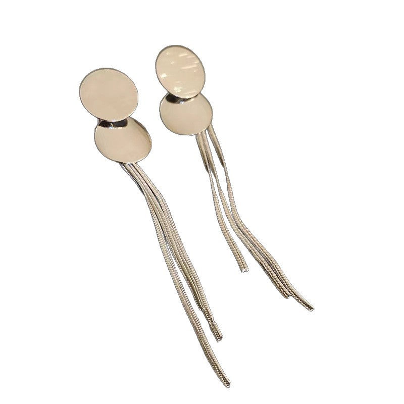 For Sequined Tassel Light Luxury Simple Stud Earrings