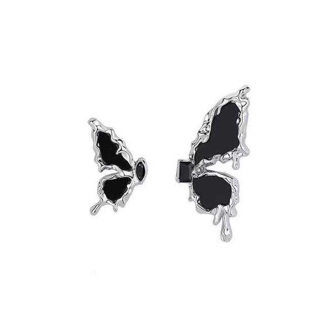Sier Needle Asymmetric Butterfly Niche Temperament Rings