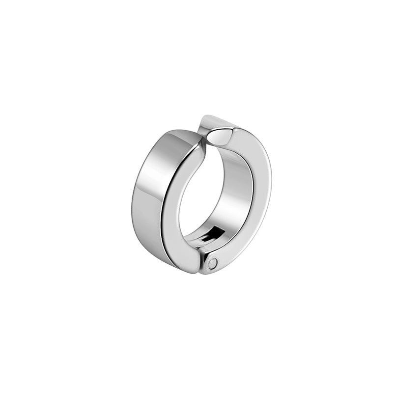 Men's Titanium Steel Ear Clips Version Black Earrings