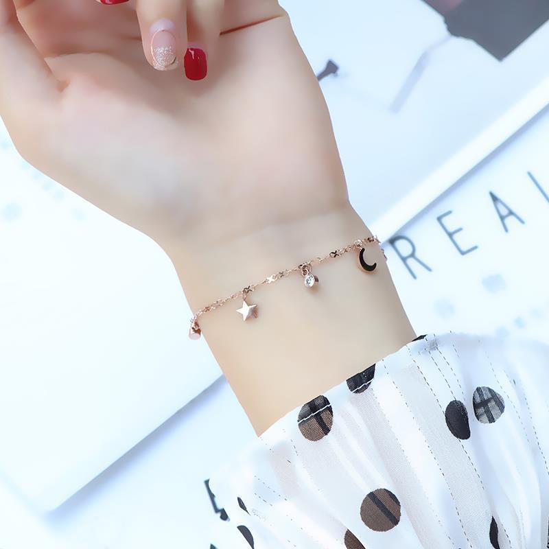 Personality Trend Listed Star Moon Titanium Bracelets