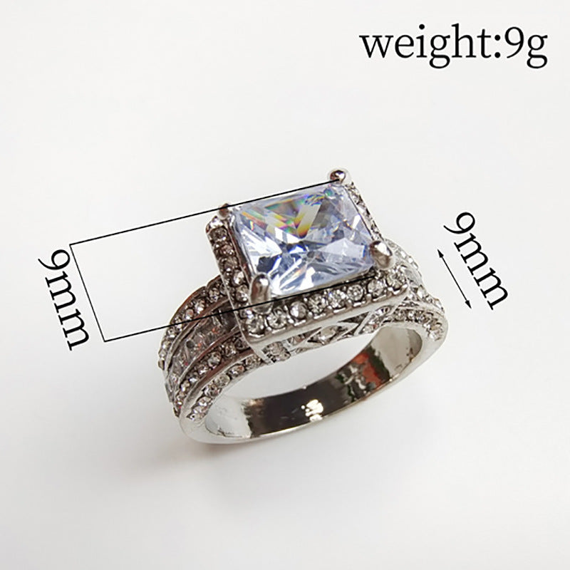 Slouchy Sier Fashion Female Engagement Ornament Rings