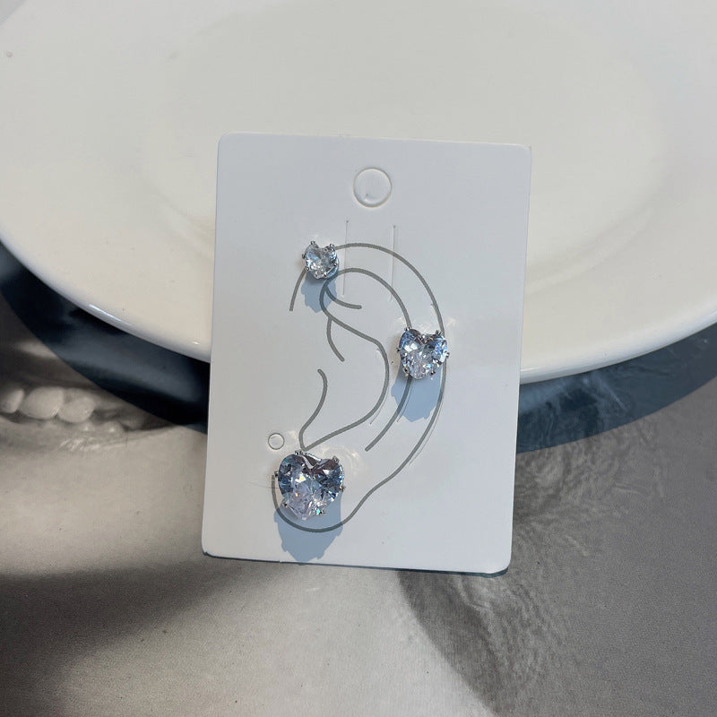 Without Pierced Female Rhinestone Zircon Bone Magnet Nest Earrings