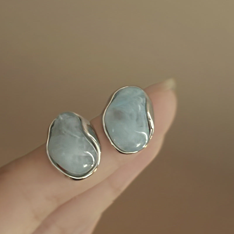 Needle Transparent Resin Geometric Simple High Earrings