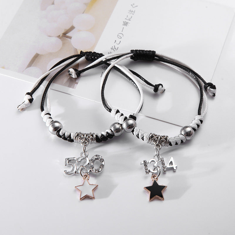 Korean Unisex Girlfriends Couple Two Mori Bracelets