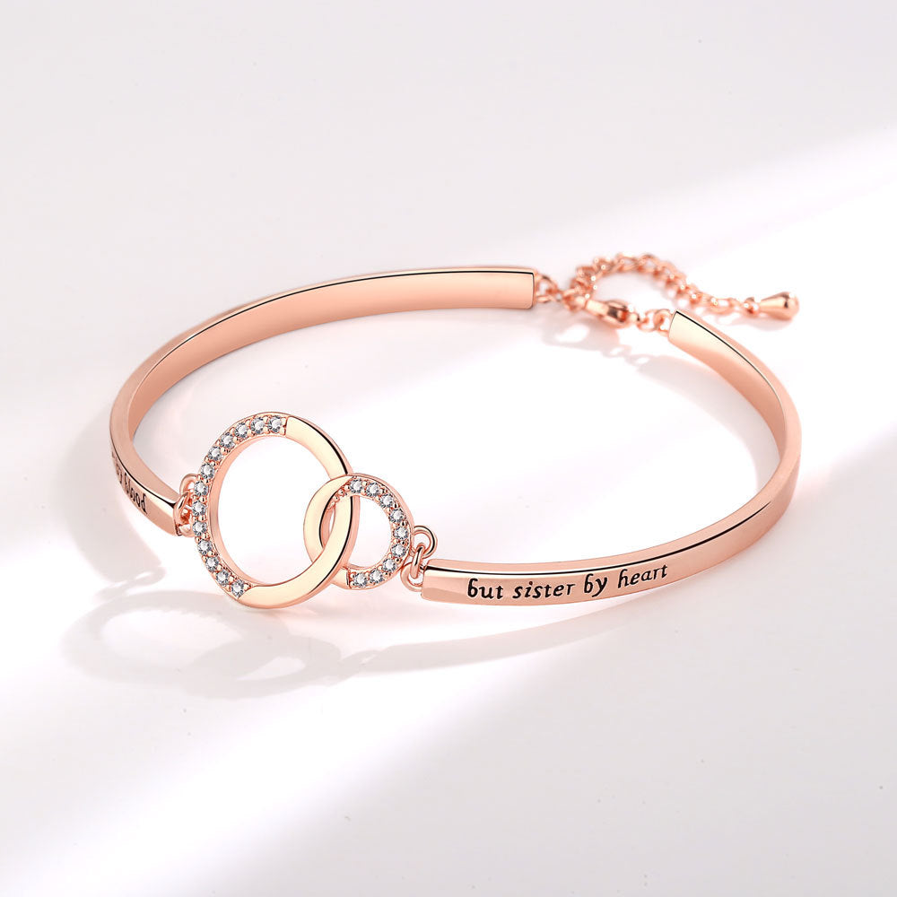 Ornament Simple Rhinestone Buckle Good Sisters Bracelets
