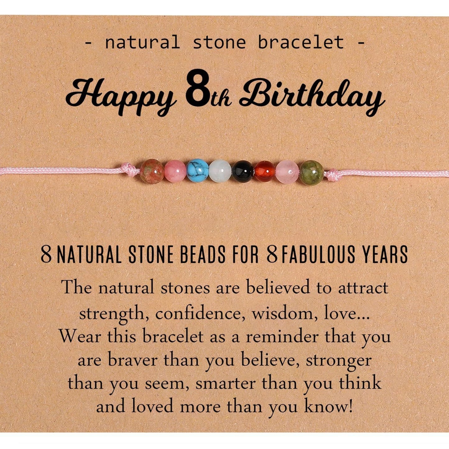 Women's Birthday Gift Candy Color Natural Beaded Bracelets